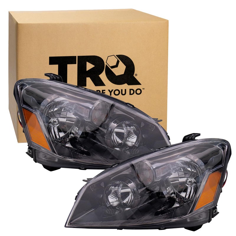 TRQ 2 Piece Headlight Assembly Set Halogen Driver  Passenger Side Compatible with 20052006 Nissan Altima NI2502156 NI2503156